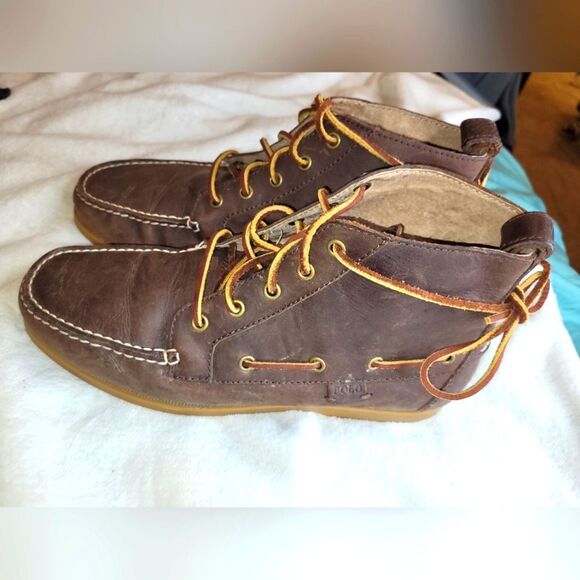 Polo Ralph Lauren Leather Barrott Boots, Men\'s sz 10.5, Brown .